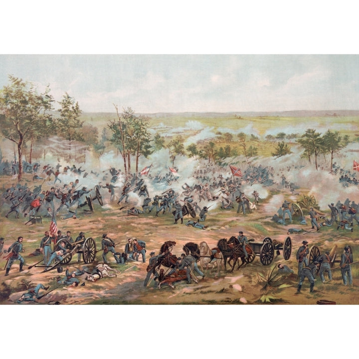 The Battle Of Gettysburg July 1 To 3 1863. From A 19Th Century Illustration. Poster Print Image 1