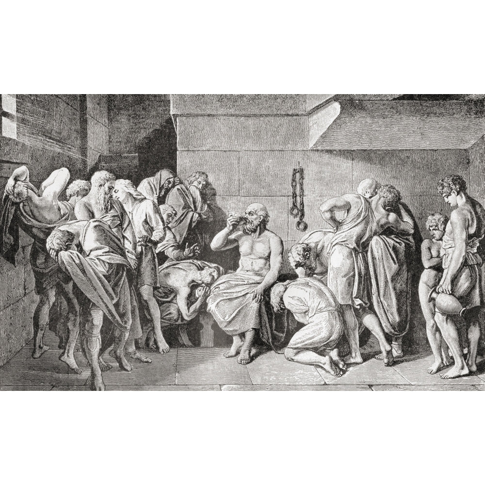 Death Of Socrates By Drinking Poison. Socrates C. 469 Bc To 399 Bc. Classical Image 2