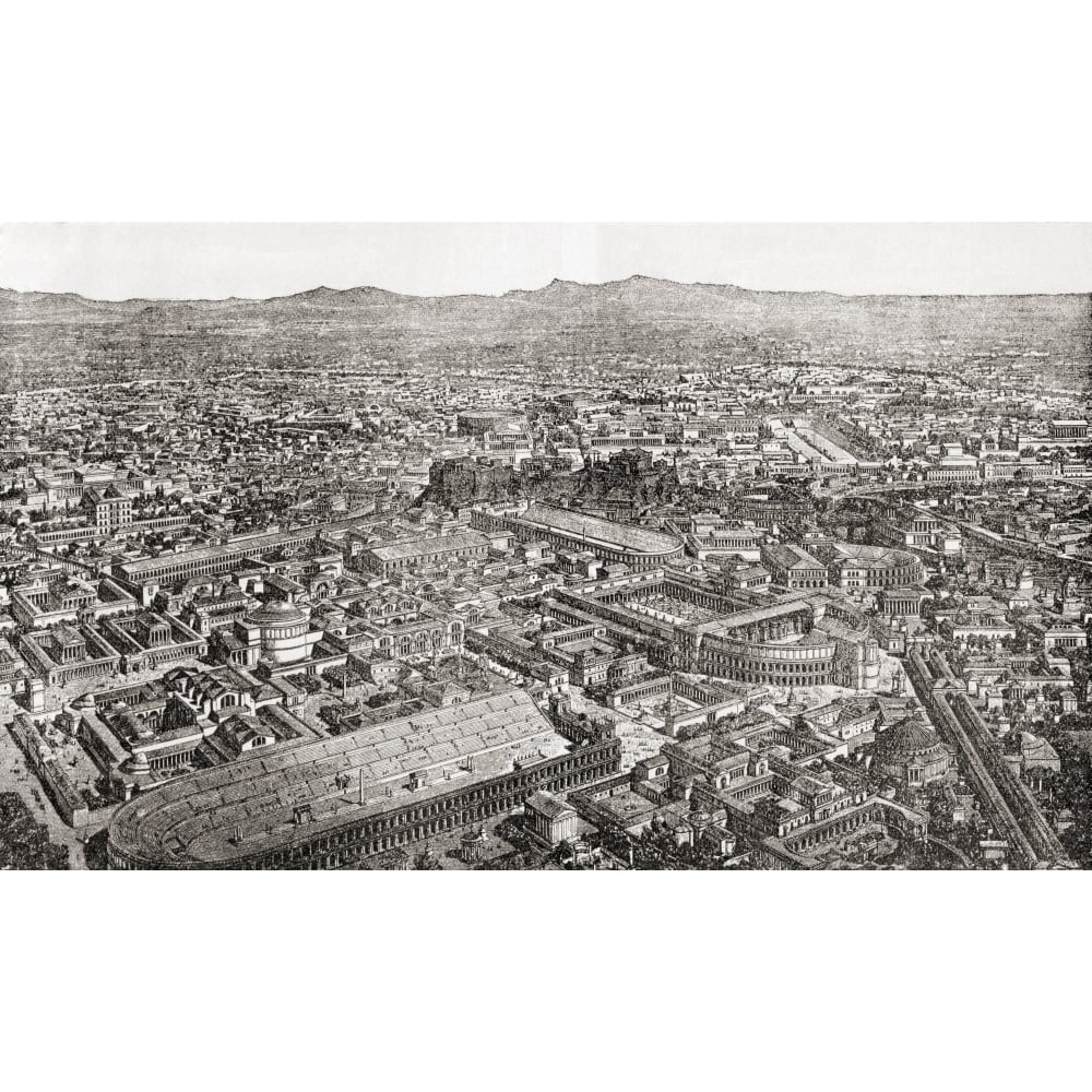 A General View Of Rome Italy As It Would Have Appeared In The Time Of Aurelian From The Book Harmsworth History Of The 1 Image 1