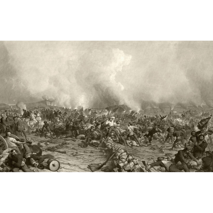 The Battle Of Gettysburg July 1 To 3 1863. After A 19Th Century Print Engraved Image 2