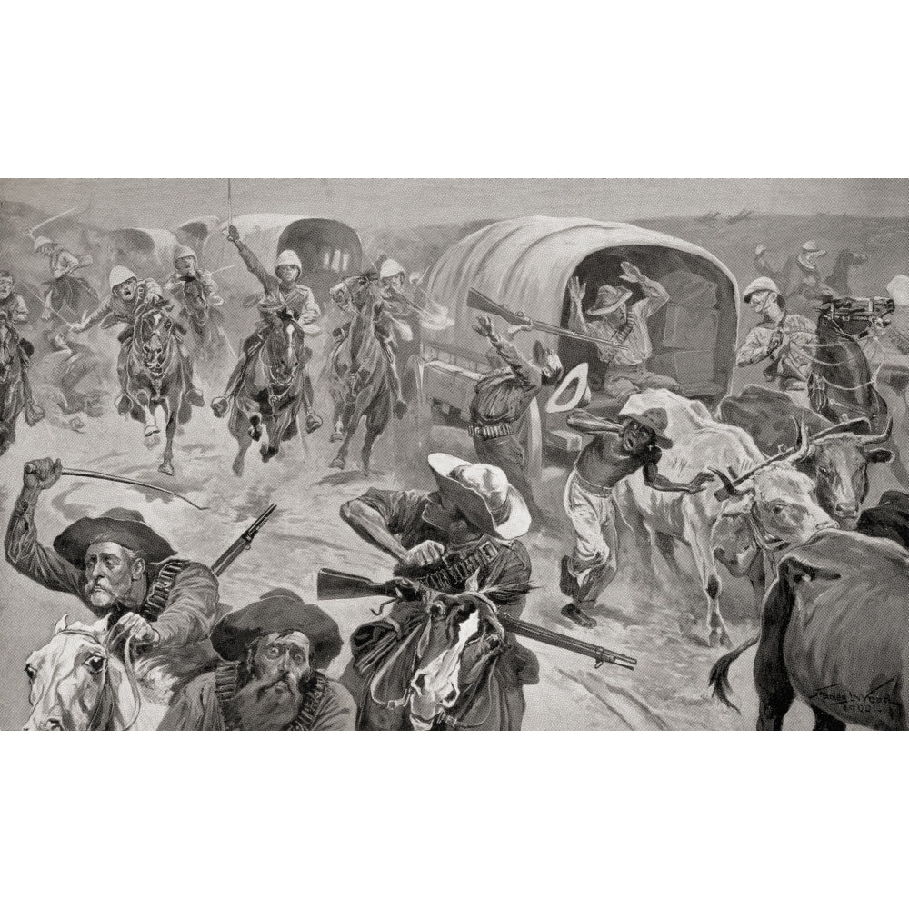 Capture Of A Boer Convoy By General French And His Troops Near Kimberley During The Second Boer War From The Book South Image 1