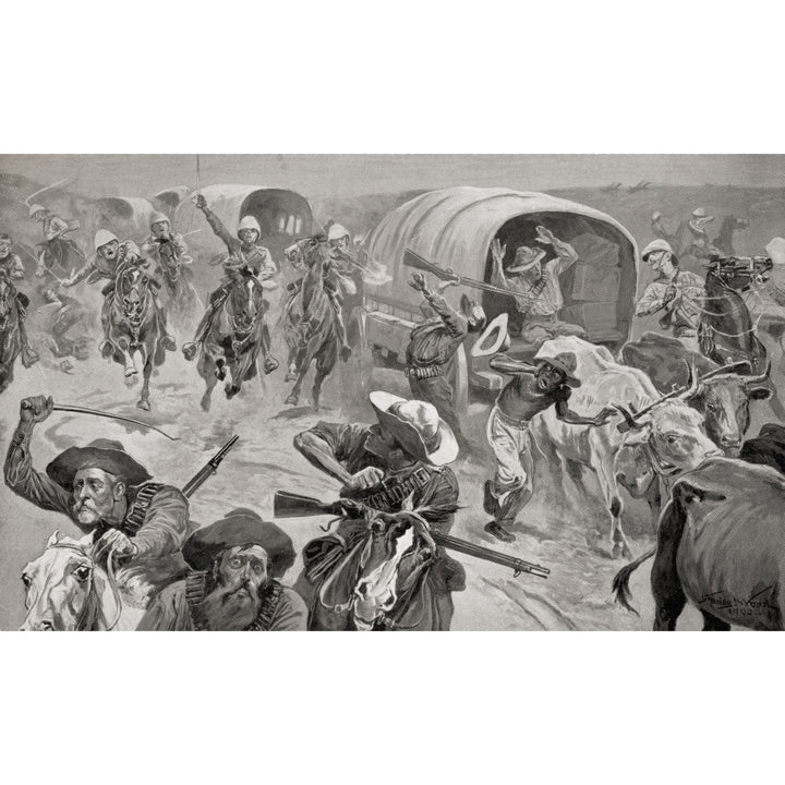 Capture Of A Boer Convoy By General French And His Troops Near Kimberley During The Second Boer War From The Book South Image 2