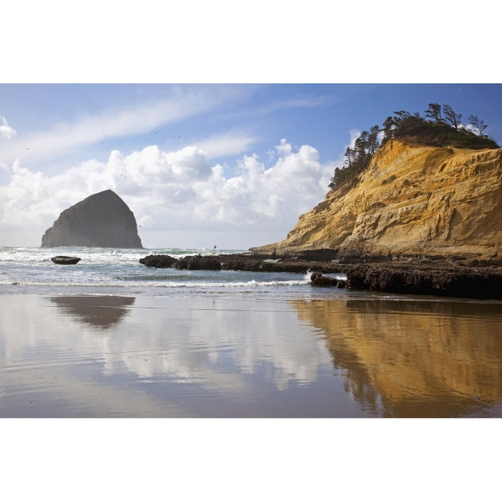 Pacific City Oregon United States Of America; Haystack Rock At Cape Kiwanda Poster Print Image 1