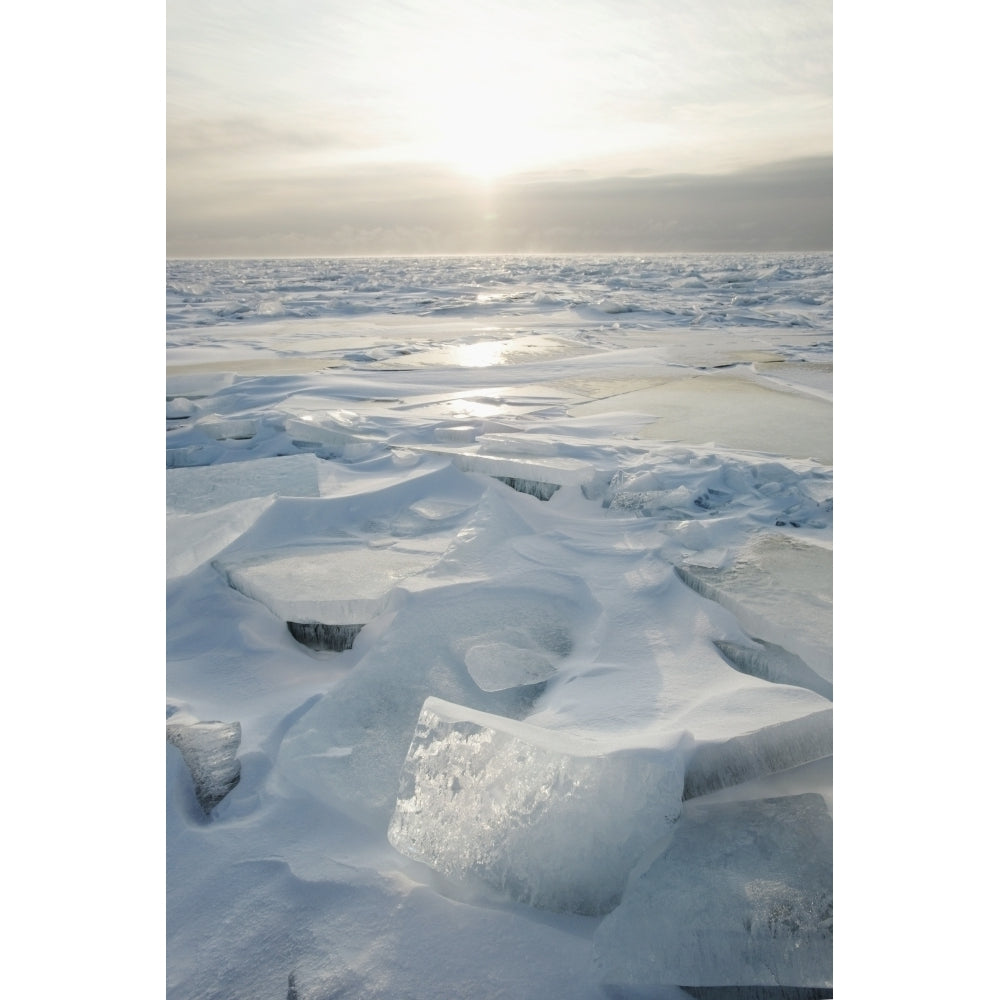 Minnesota United States Of America; Ice Chards On The North Shore Of Lake Superior Poster Print Image 2