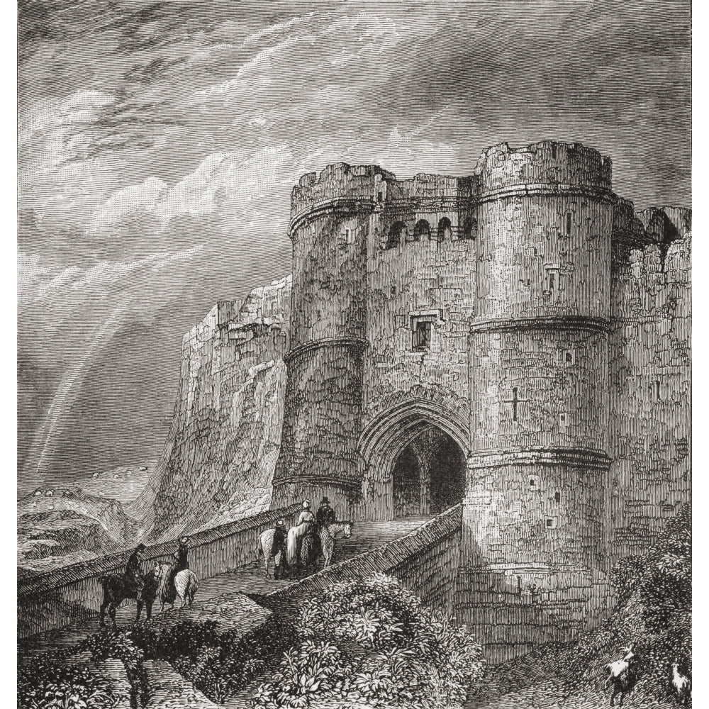 Gateway Of Carisbrook Castle Isle Of White England. From The Book Short Image 1