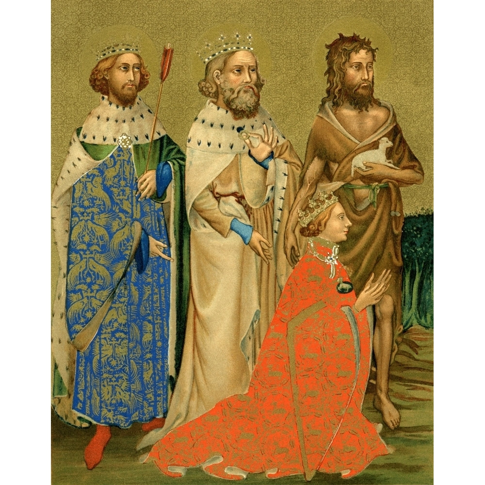 Richard Ii And His Patron Saints. Richard Ii 1367 To 1400. King Of England. Image 2