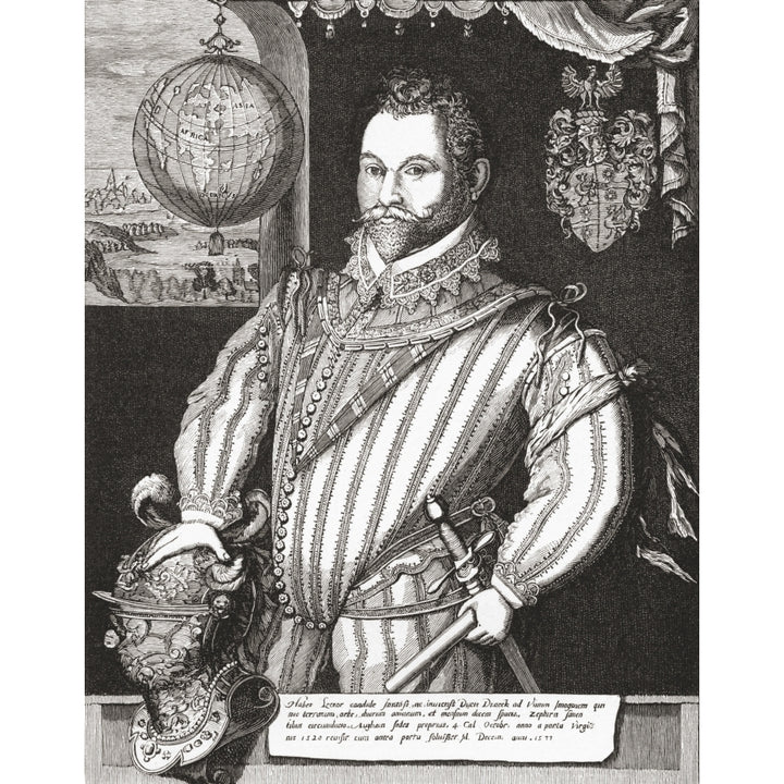 Sir Francis Drake Vice Admiral 1540 To 1596 English Sea Captain Privateer Navigator Slaver Renowned Pirate And P 13 x 16 Image 2