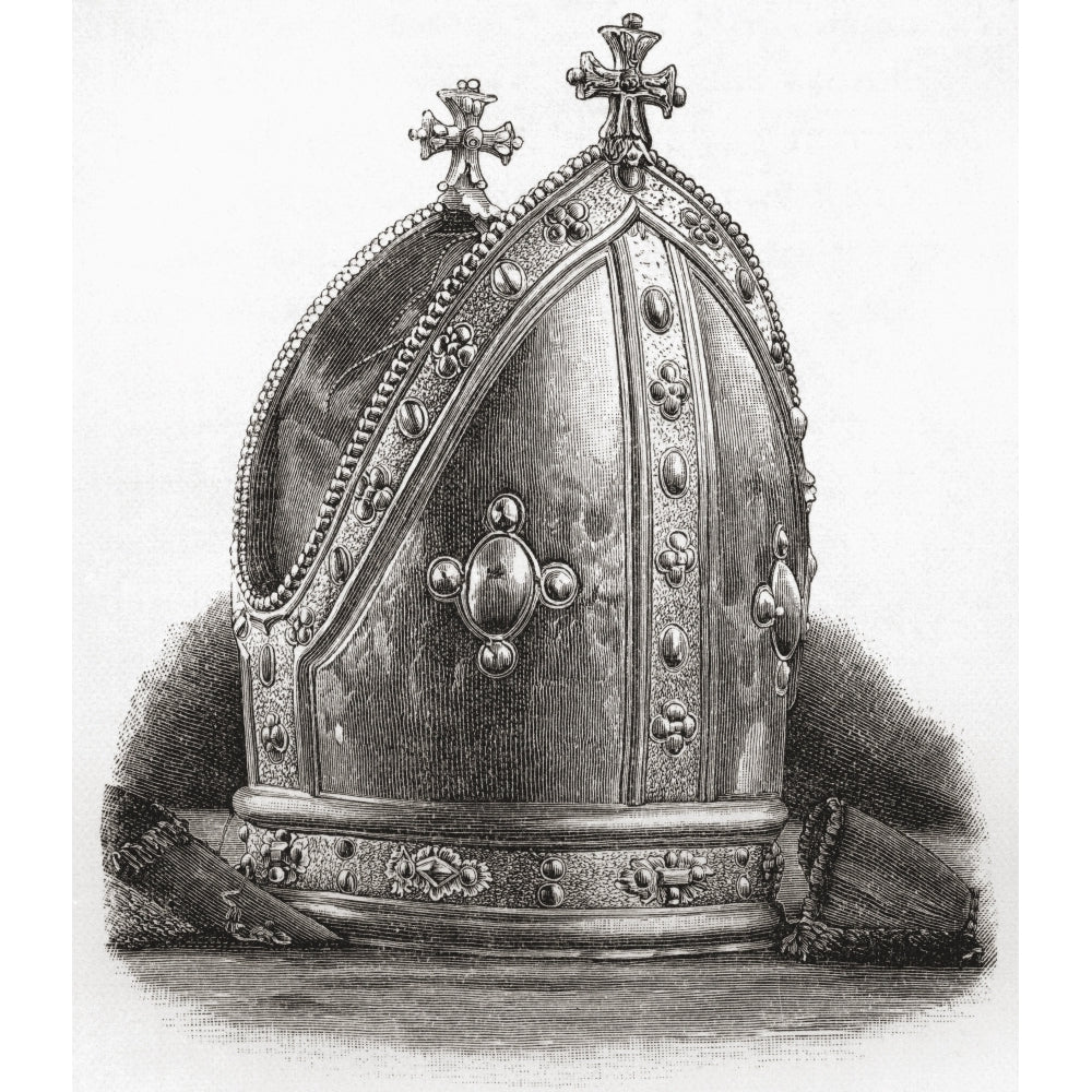 Mitre Of Bishop Wren. Matthew Wren 1585 To 1667. English Clergyman And Scholar. Image 1