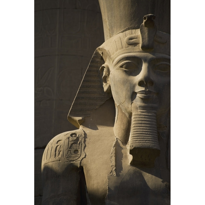 Detail Of Head Of Pharaoh Statue Poster Print Image 1