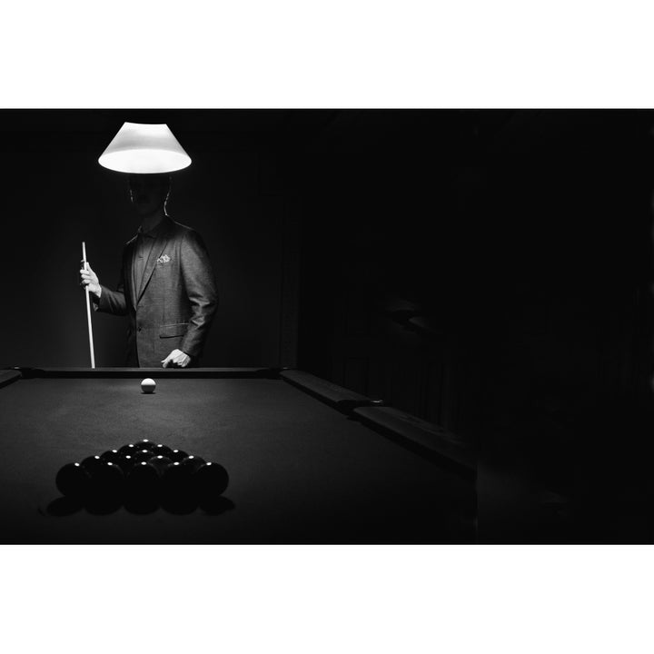 Mystery Pool Player Behind Rack Of Billiard Balls Poster Print Image 2