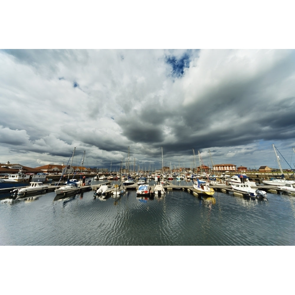 Boats In A Harbor; Hartlepool Durnham England Poster Print Image 1