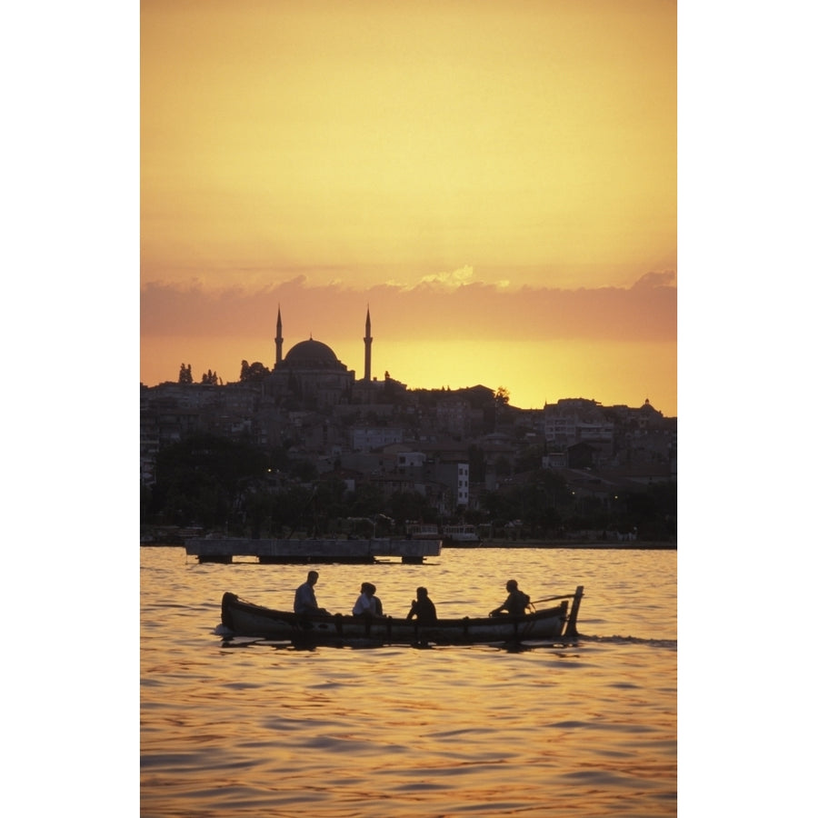 Turkey Boat On The Bosphorus At Sunset; Istanbul Poster Print Image 1