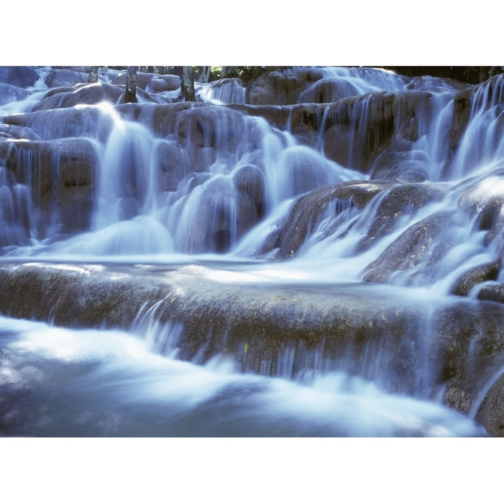 Water And Rock At Dunns River Falls Close Up Poster Print Image 2