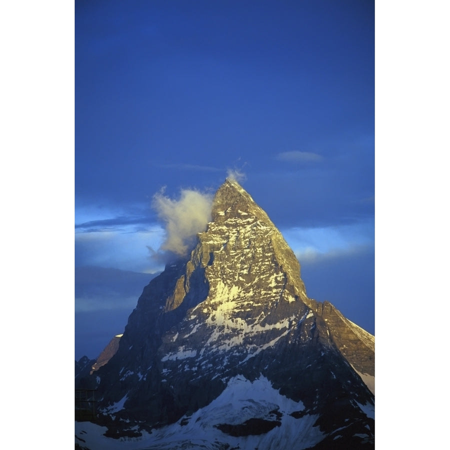 Matterhorn Mountain At Sunrise Close Up Poster Print Image 1