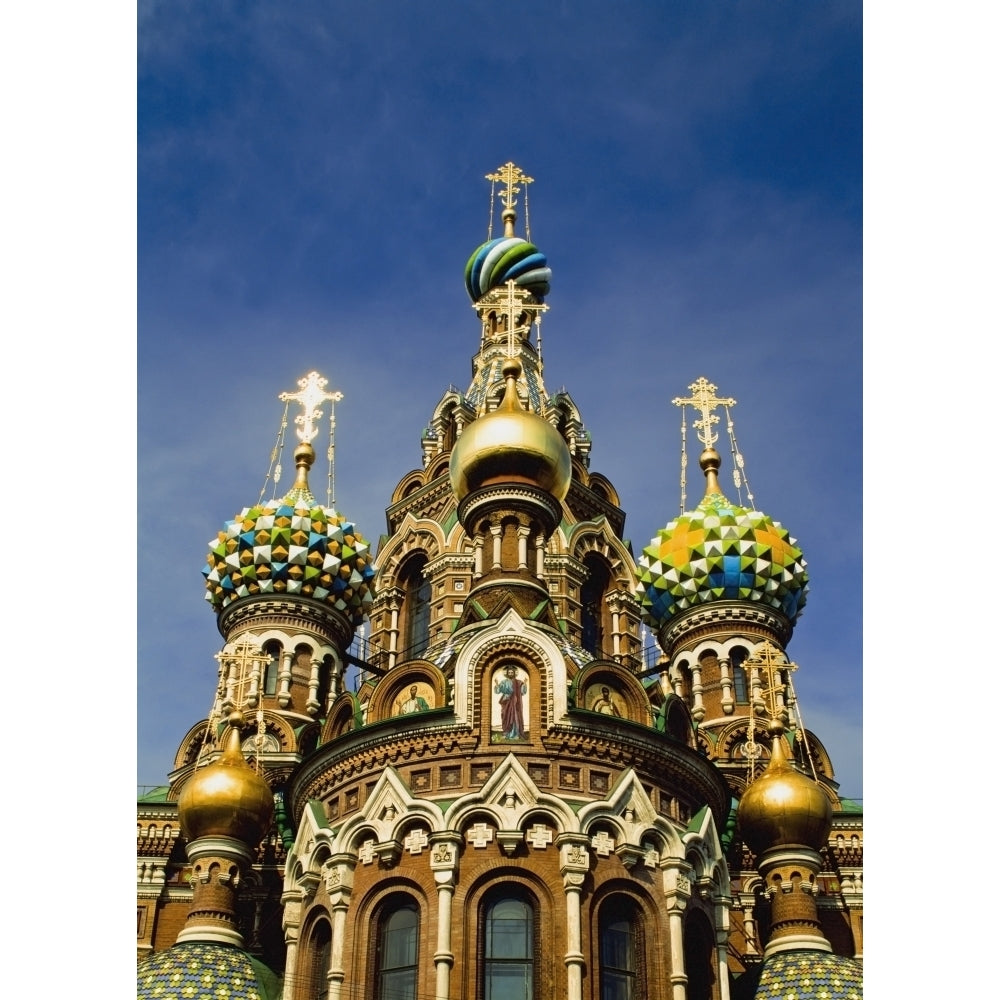 Ornate Exterior Of Church Of Spilled Blood; Saint Petersburg Russia Poster Print Image 1