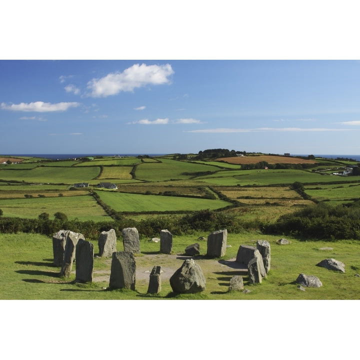 Drombeg Stone Circle Near Glandore In West Cork In Munster Region; County Cork Ireland Poster Print Image 2