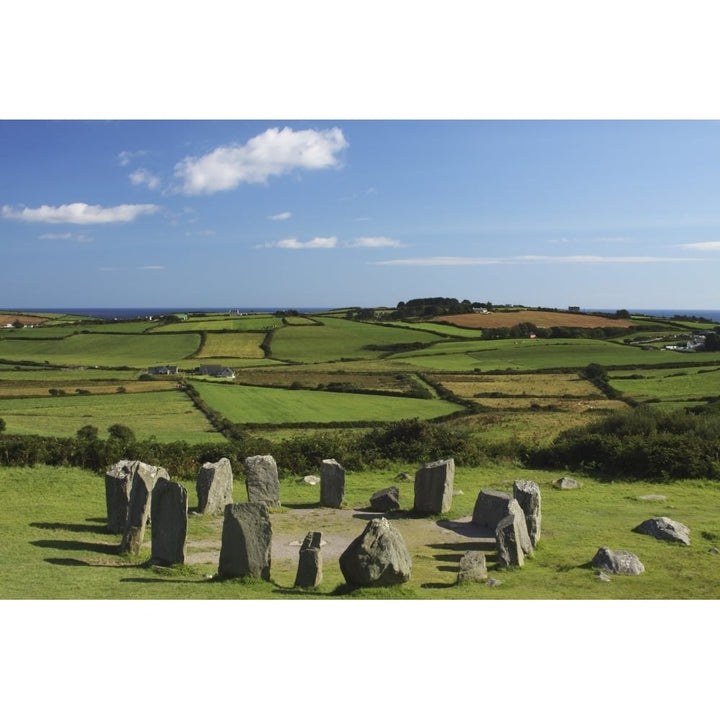 Drombeg Stone Circle Near Glandore In West Cork In Munster Region; County Cork Ireland Poster Print Image 1