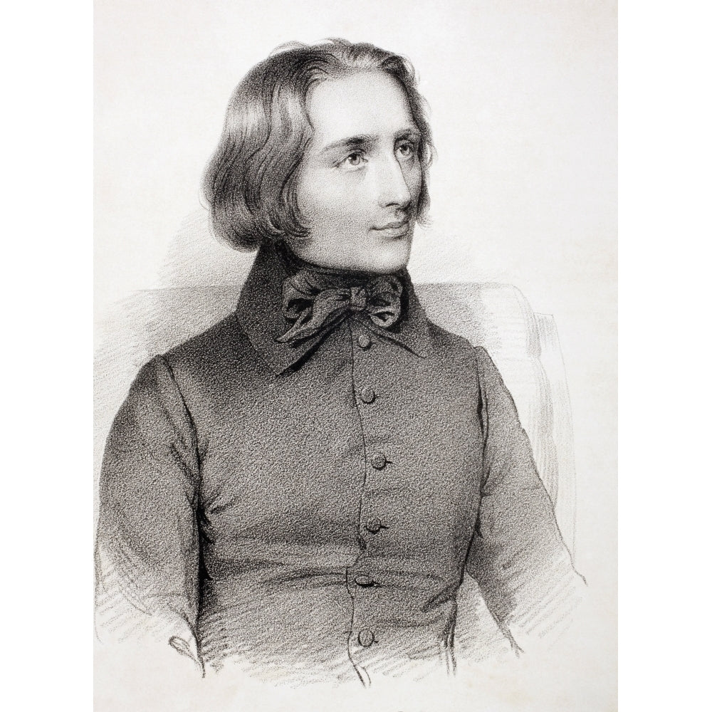 Franz Liszt 1811 - 1886. Hungarian Pianist And Composer. From Figaro Journal Image 2