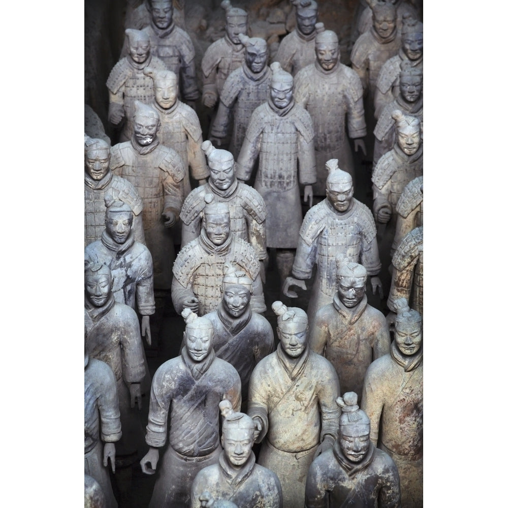 Army Of Terracotta Warriors In Xian Shaanxi China Poster Print Image 1