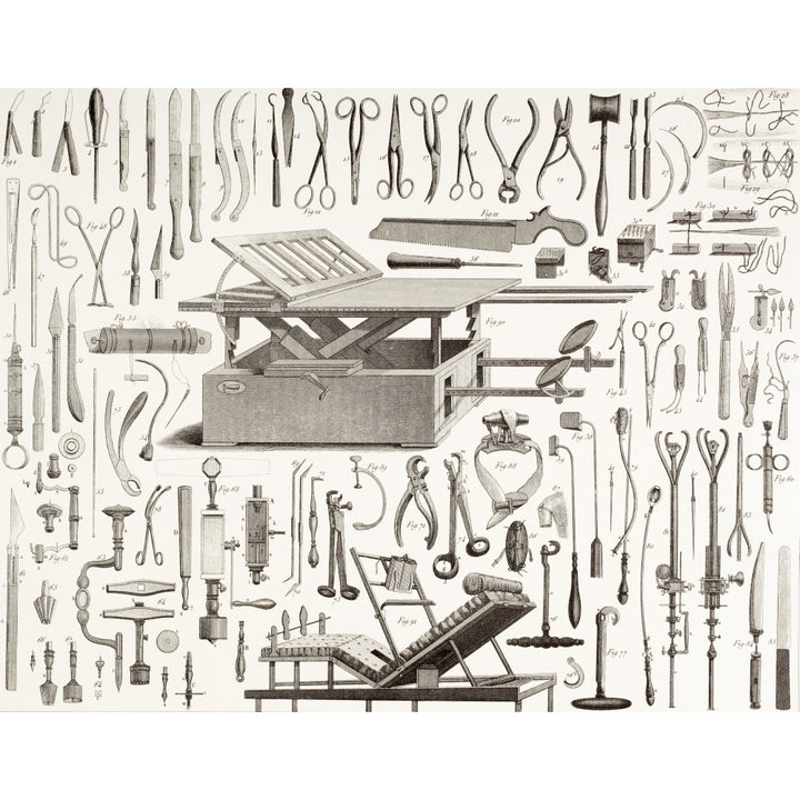 19Th Century Surgical Instruments. Poster Print Image 1