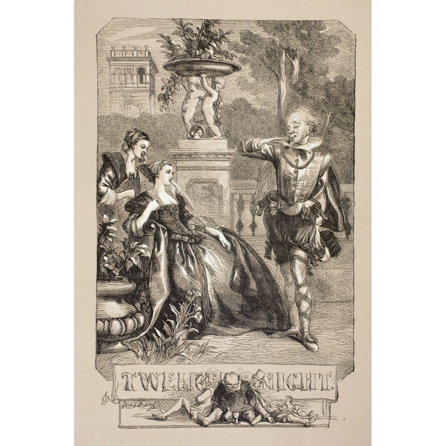 Illustration By Sir John Gilbert For Twelfth Night By William Shakespeare. From Image 1