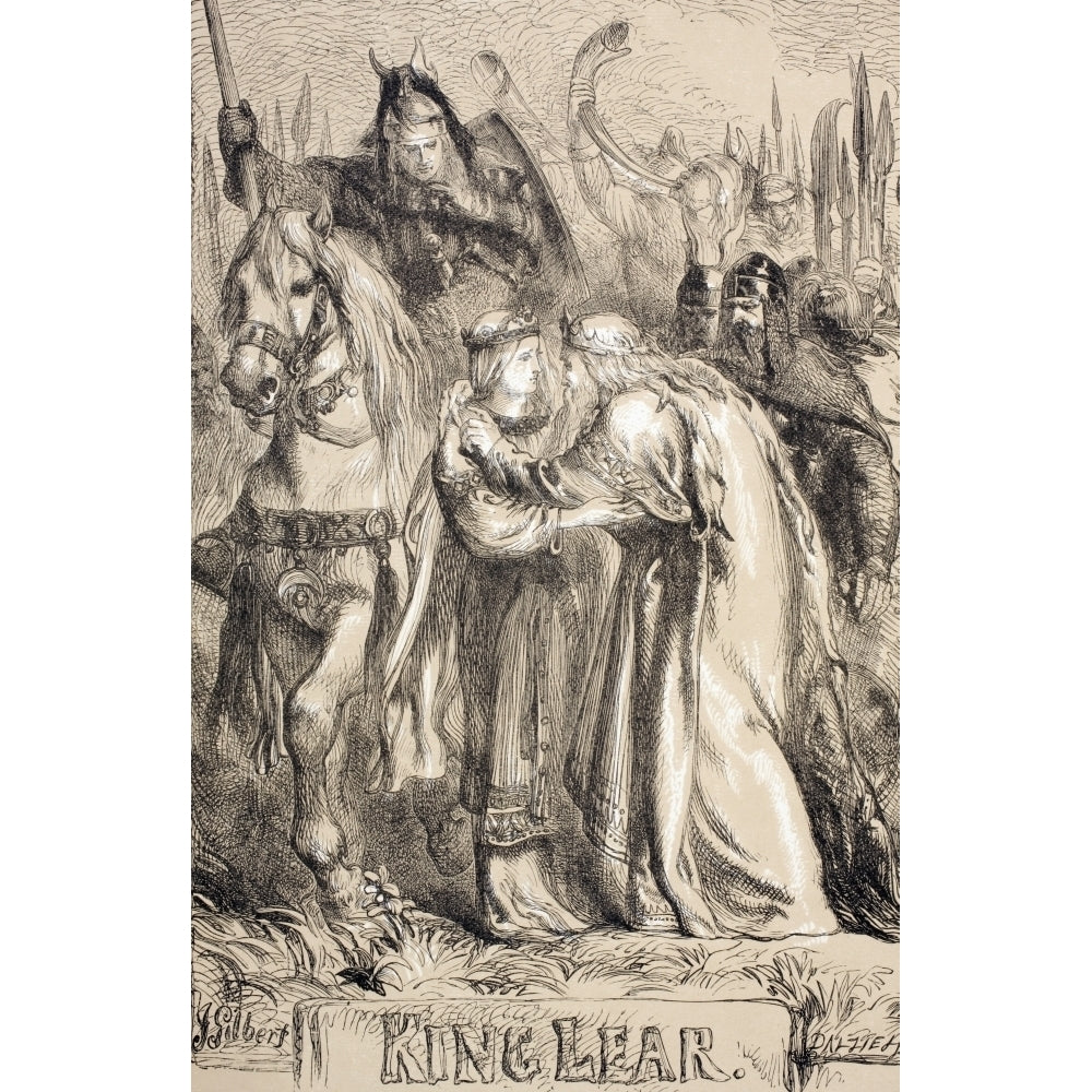 Illustration By Sir John Gilbert For King Lear By William Shakespeare From The Illustrated Library Shakspeare Publishe 1 Image 1