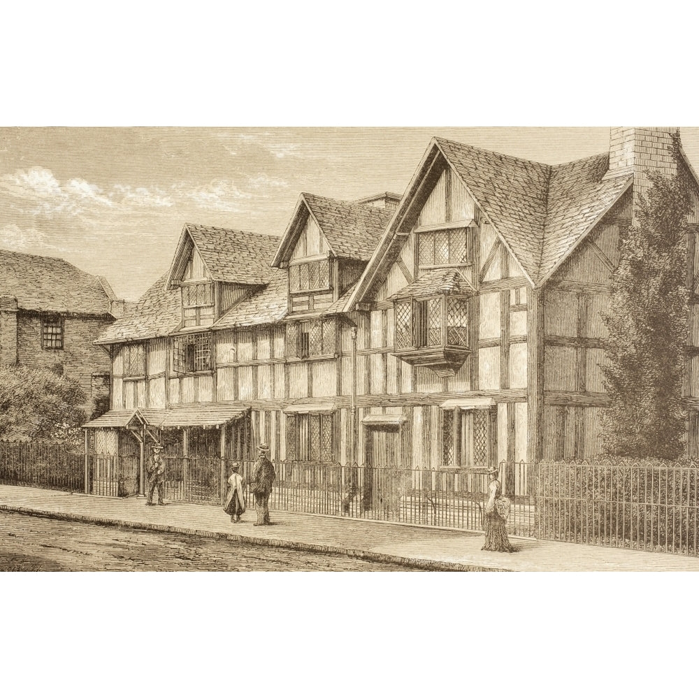 Shakespeares Birthplace In Stratford-Upon-Avon England. From The Illustrated Image 1