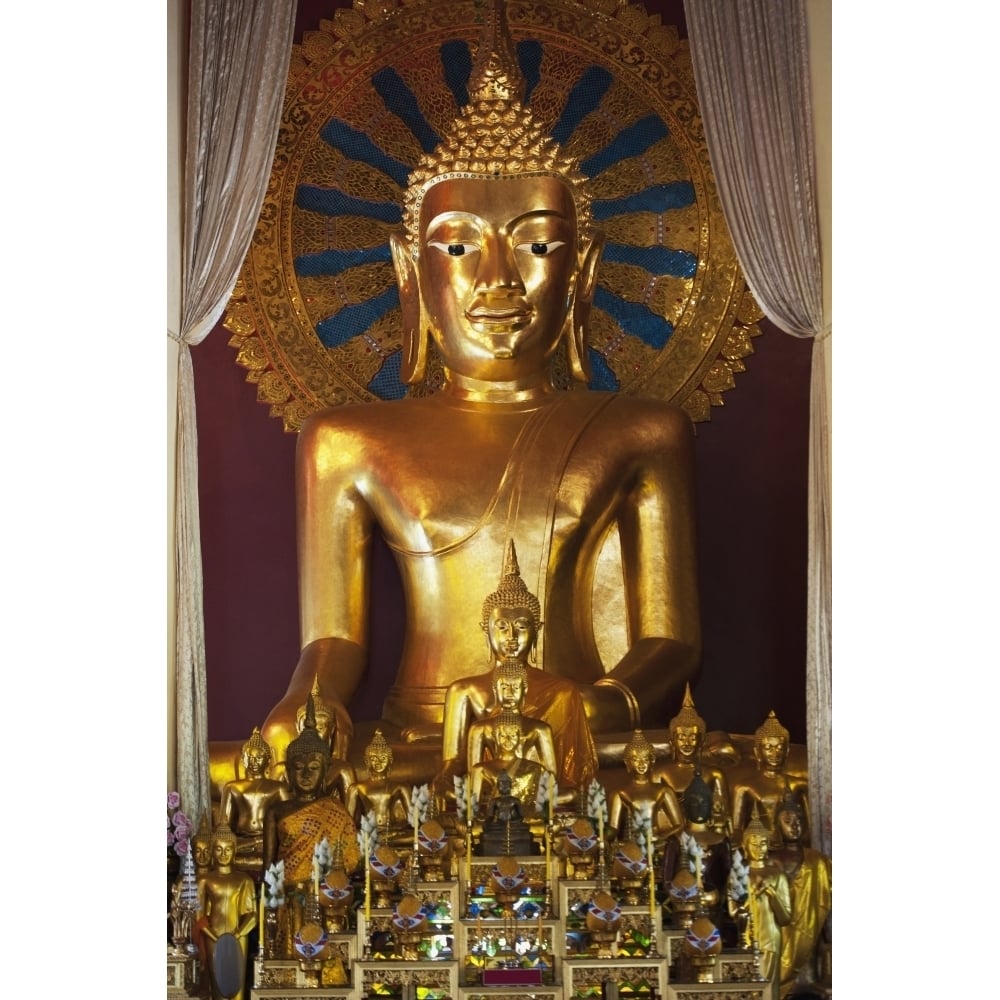 Buddhist Statue In Wat Phra Singh Temple; Chiang Mai Thailand Poster Print Image 1