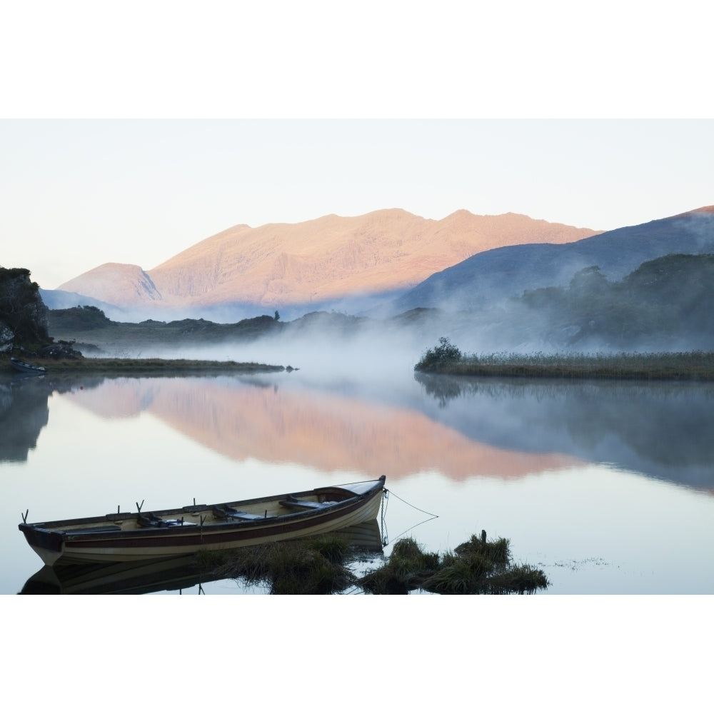 Boat On A Tranquil Lake; Killarney National Park Killarney County Kerry Ireland Poster Print Image 2