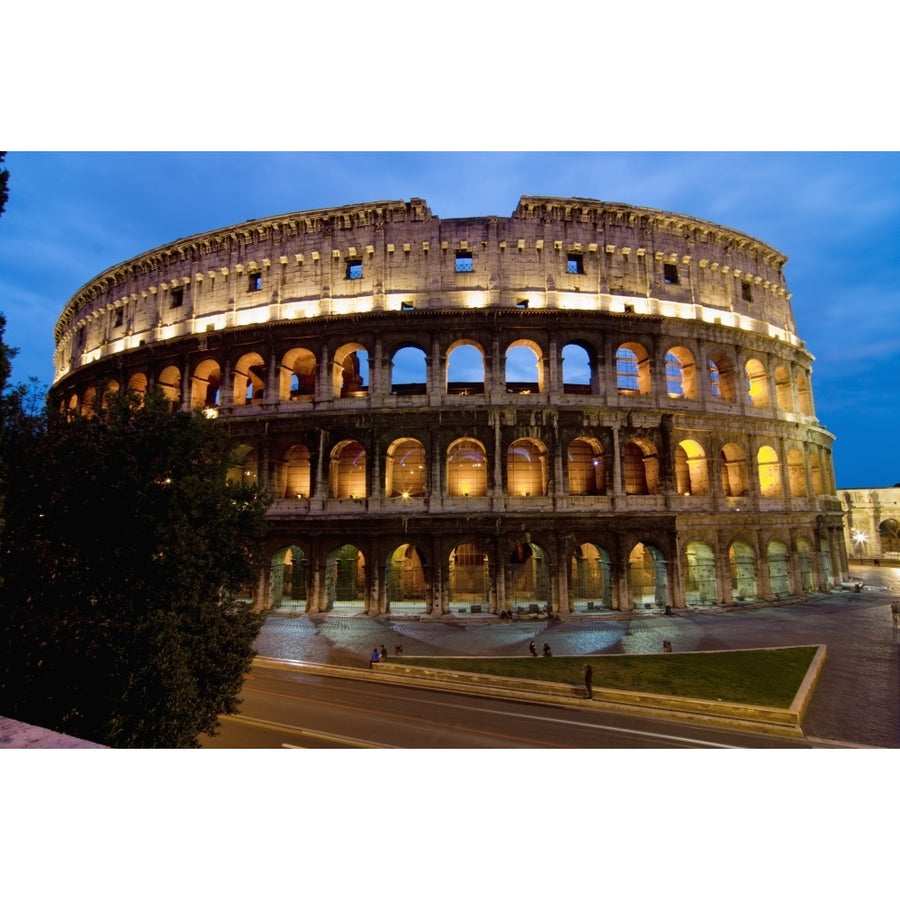 Europe Italy Rome Colosseum Dusk Poster Print Image 1