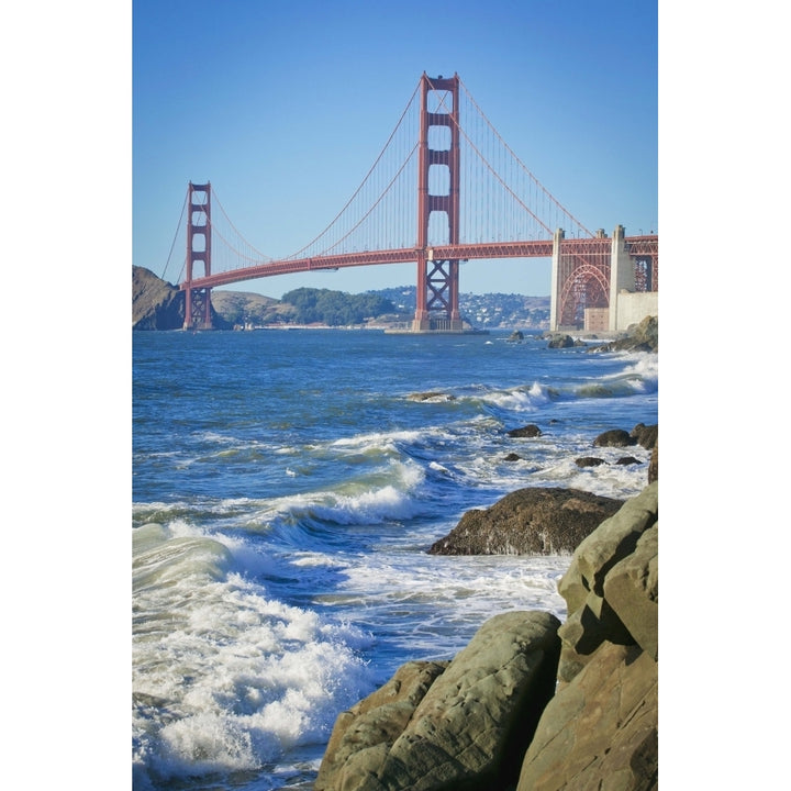 Golden Gate Bridge From Baker Beach; San Francisco California United States Of America Poster Print Image 1