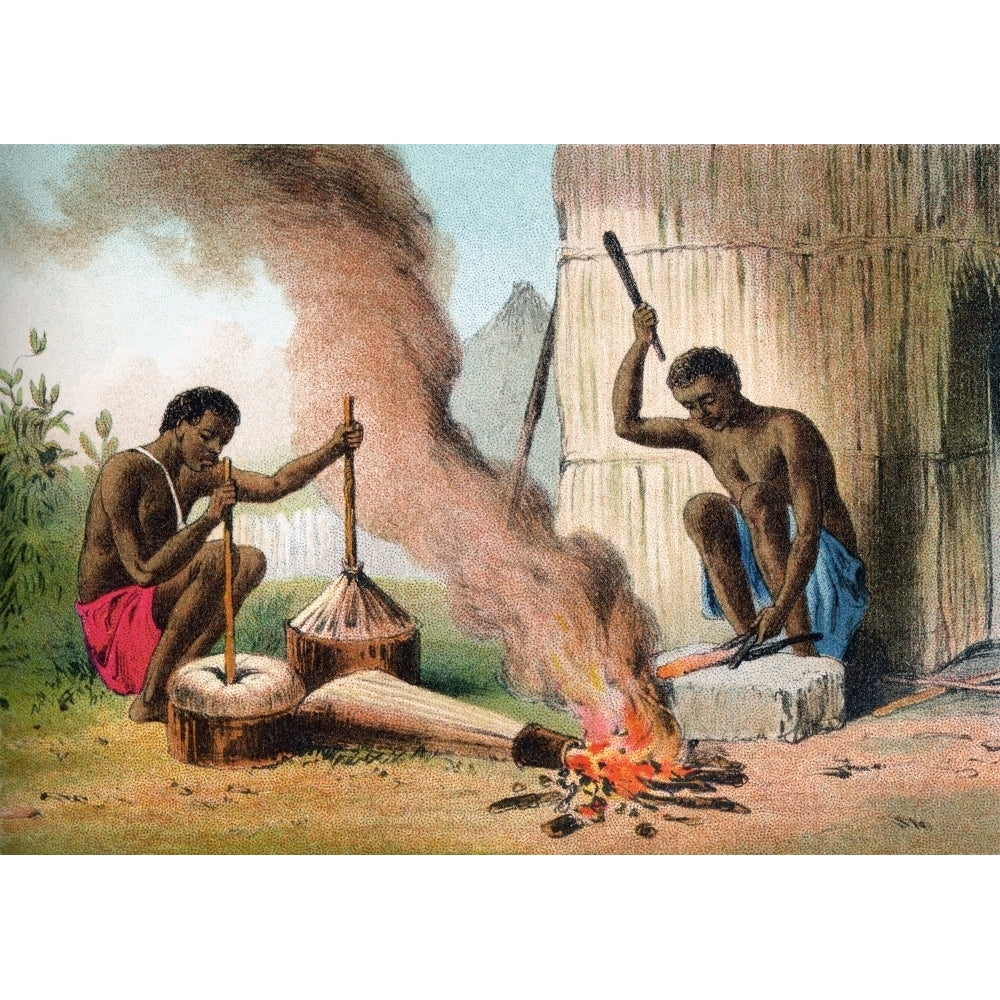 Village Blacksmiths In Africa In The 19Th Century. From The Life And Image 2