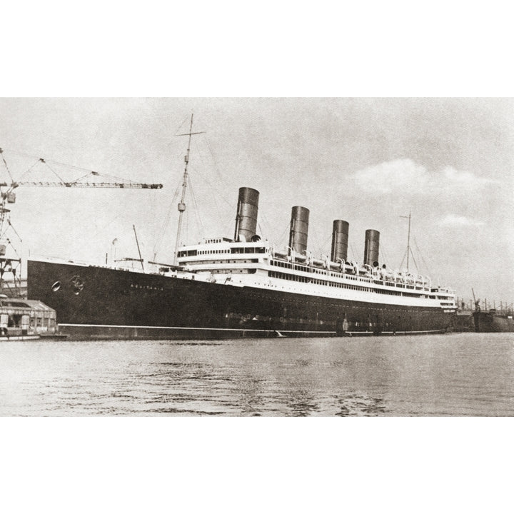 Rms Aquitania Cunard Line Ocean Liner In 1913. From The Story Of Seventy Image 2