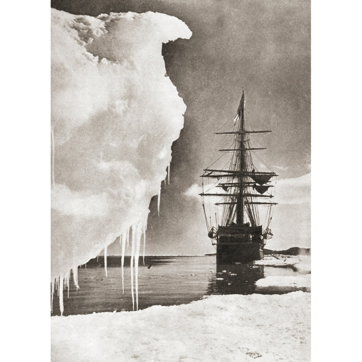 The Ship Terra Nova At The South Pole During Robert Falcon Scotts Terra Nova Expedition 1910 Poster Print Image 1