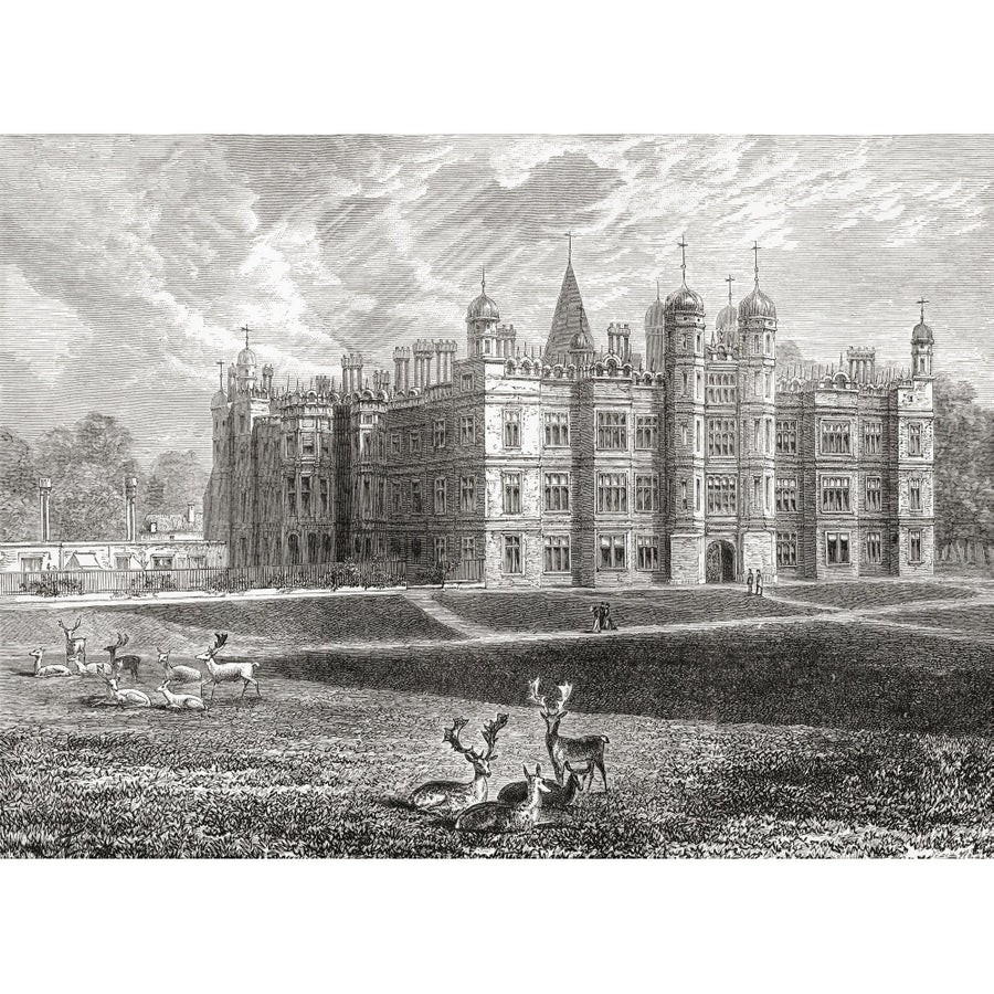 Burghley House Stamford England In The Late 19Th Century. From Our Own Country Published 1898. Poster Print Image 1