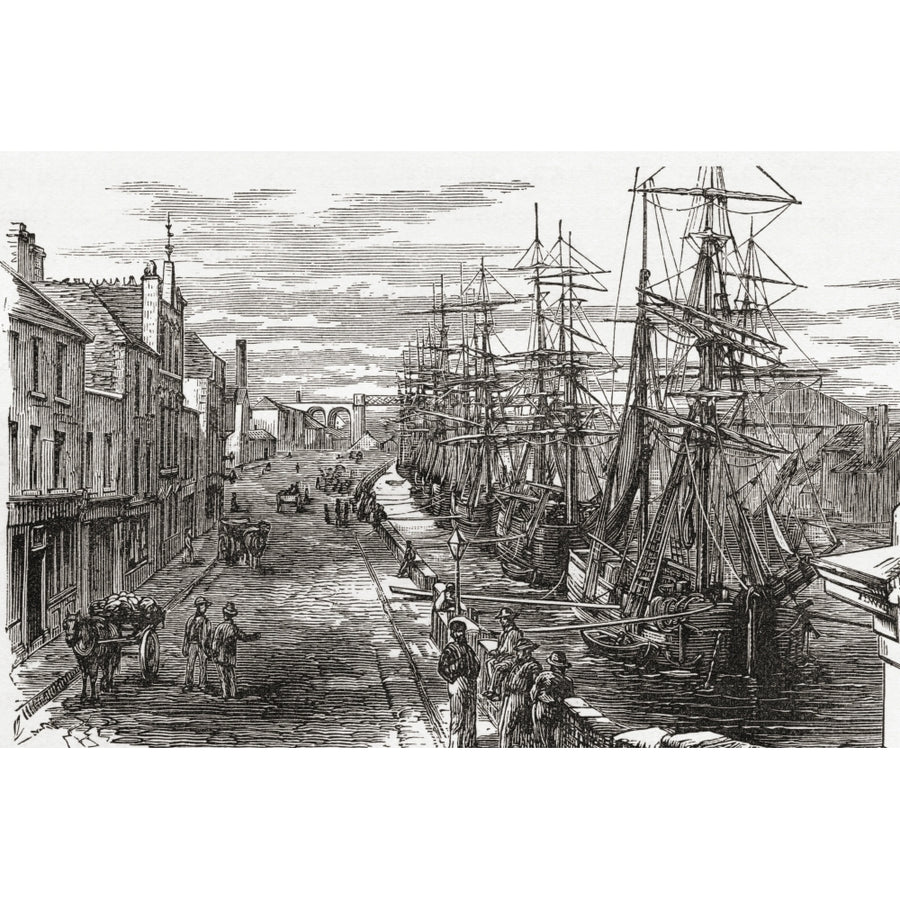 Drogheda Harbour County Louth Ireland In The Late 19Th Century. From Our Own Country Published 1898. Print Image 1