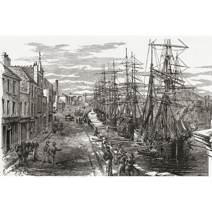 Drogheda Harbour County Louth Ireland In The Late 19Th Century. From Our Own Country Published 1898. Print Image 2