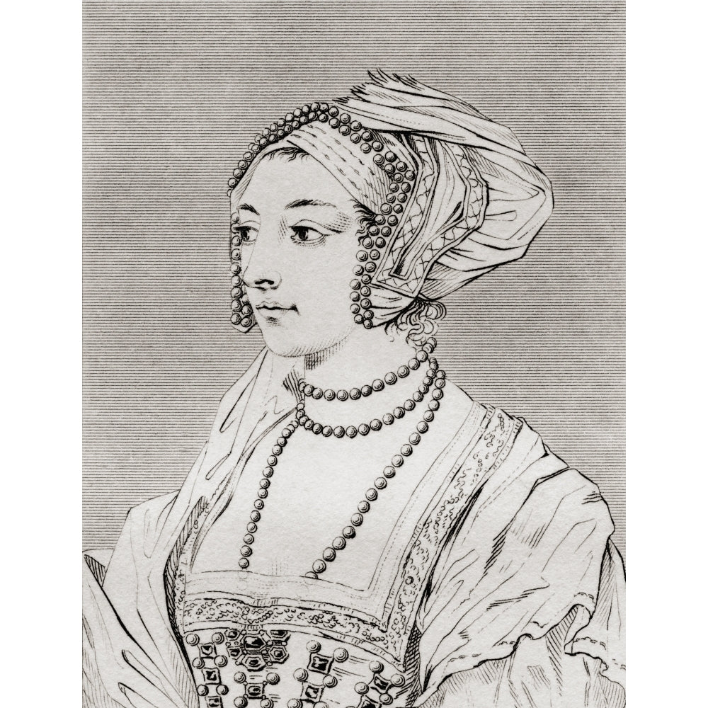 Anne Boleyn Also Spelled Bullen C.1501/1507 Poster Print Image 2