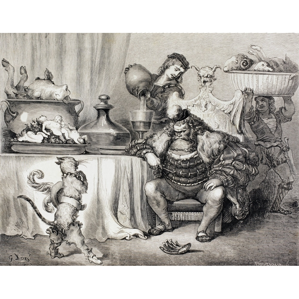 Scene From Puss In Boots By Charles Perrault. Puss Meets The Ogre. After A Work Image 2