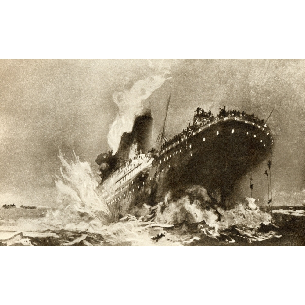 Rms Titanic Of The White Star Line Sinking Around 2 20 Am Monday Morning April 15 1912 After Hitting An Iceberg In The N Image 2