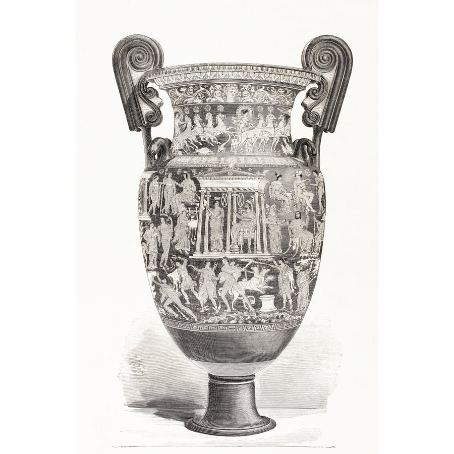 Richly Decorated Greek Vase. From El Mundo Ilustrado Published Barcelona 1880. Poster Print Image 1