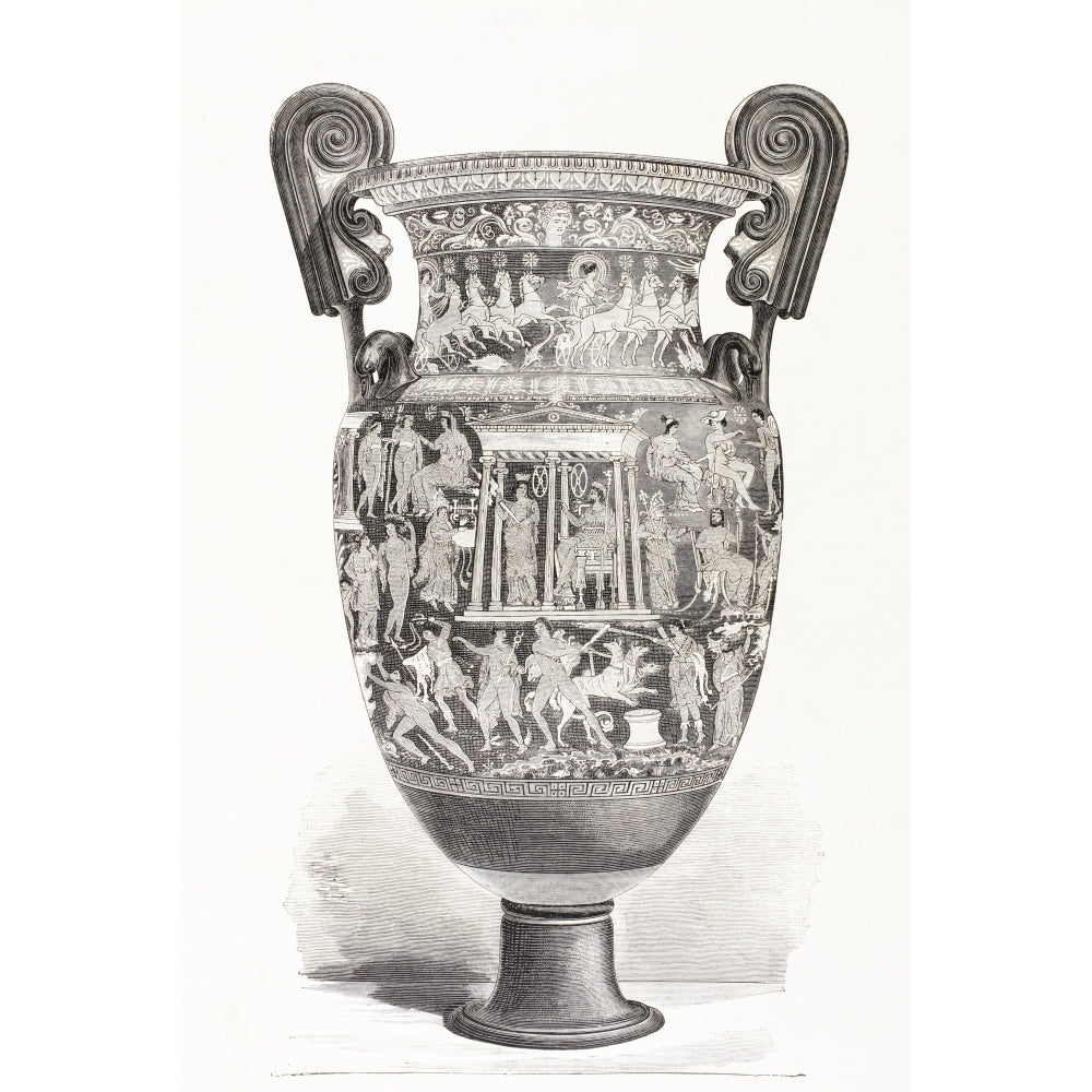 Richly Decorated Greek Vase. From El Mundo Ilustrado Published Barcelona 1880. Poster Print Image 2