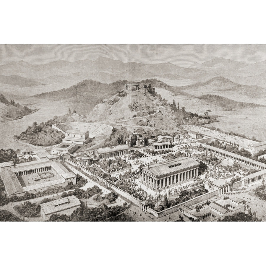 Artists Impression Of Olympia Greece At The Time Of The Ancient Olympic Image 1