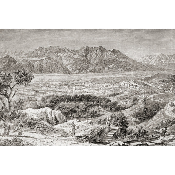 Imaginary View Of The City Of Ancient Sparta With Mt Taygetus Behind. From El Image 1