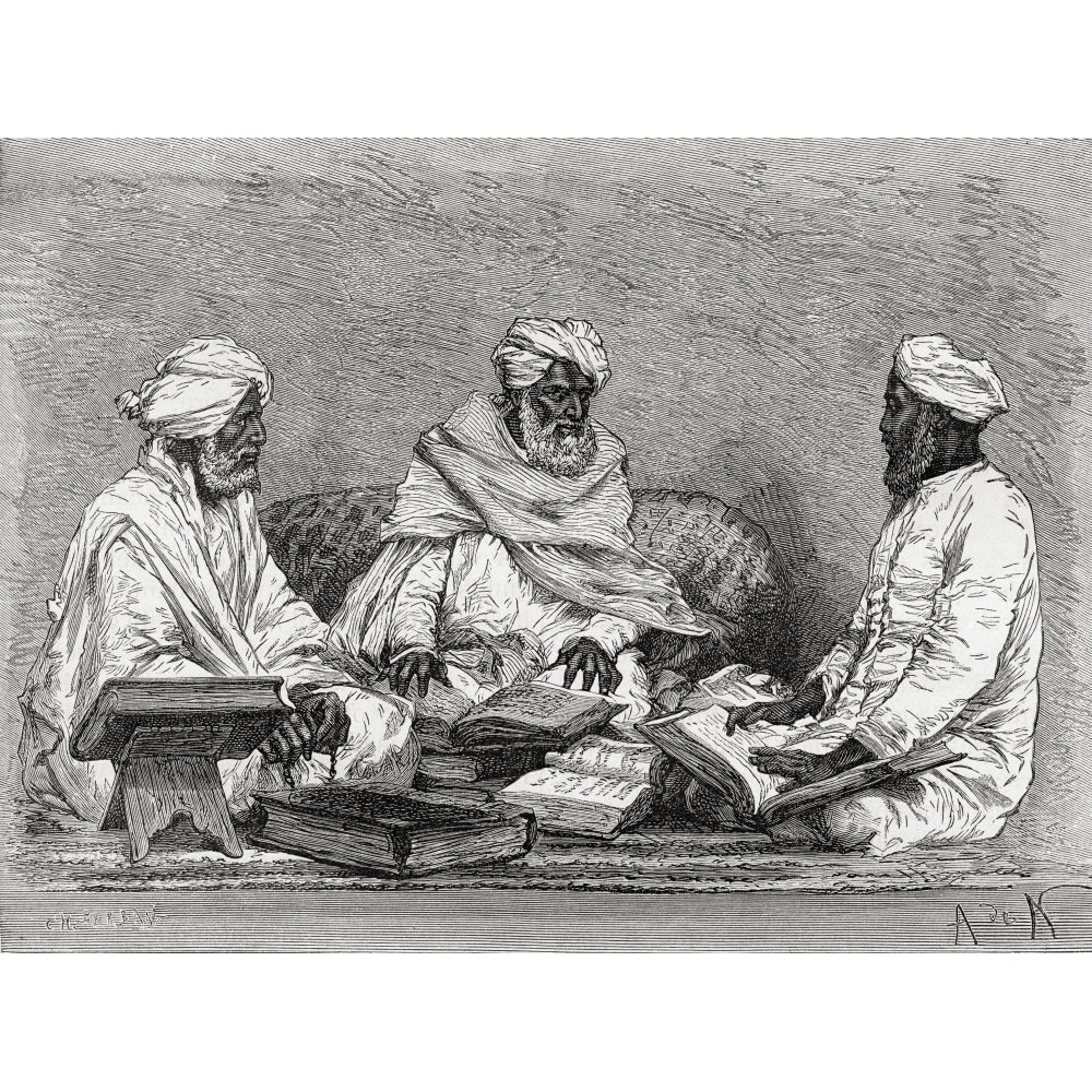 Mullahs From Bhopal India In The 19Th Century. From El Mundo En La Mano Published 1878. Poster Print Image 1