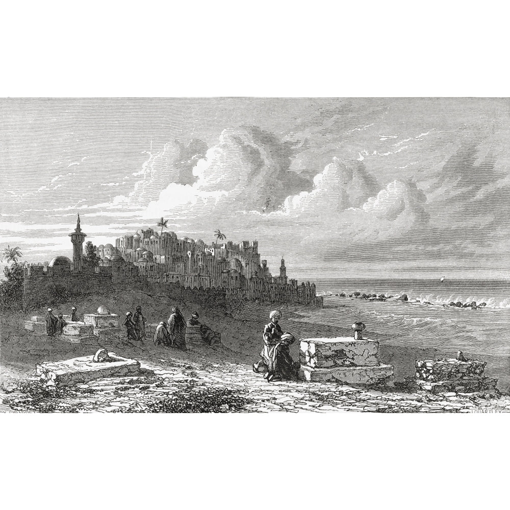 A View Of Jaffa Palestine In The 19Th Century. From El Mundo En La Mano Published 1875. Poster Print Image 2