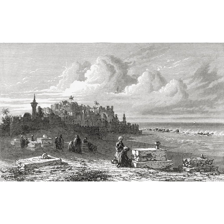 A View Of Jaffa Palestine In The 19Th Century. From El Mundo En La Mano Published 1875. Poster Print Image 1