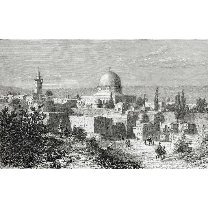 Al-Aqsa Mosque In The Old City Of Jerusalem Palestine As It Was In The 19Th Image 1