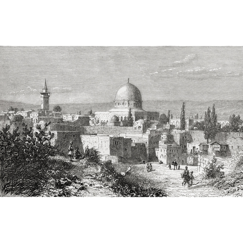 Al-Aqsa Mosque In The Old City Of Jerusalem Palestine As It Was In The 19Th Image 2