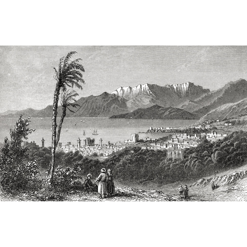 A View Of Beirut And The Lebanon In The 19Th Century. From El Mundo En La Mano Published 1875. Poster Print Image 2